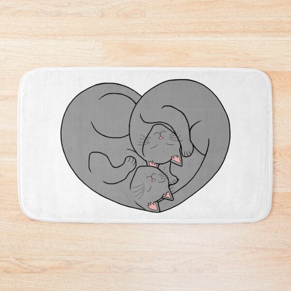 Item preview, Cute Gray Cat Heart designed and sold by Deborah Camp.