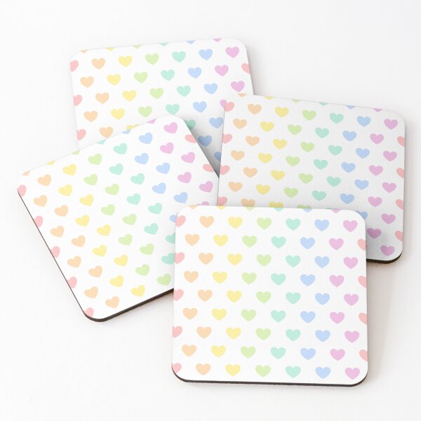 Item preview, Pastel Rainbow Hearts  designed and sold by newburyboutique.