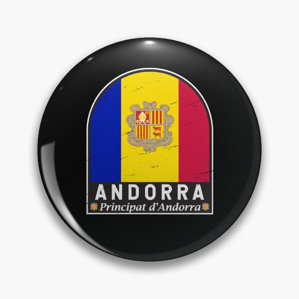 Item preview, Andorra Flag Emblem Distressed Vintage designed and sold by KrisSidDesigns.