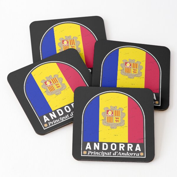 Item preview, Andorra Flag Emblem Distressed Vintage designed and sold by KrisSidDesigns.