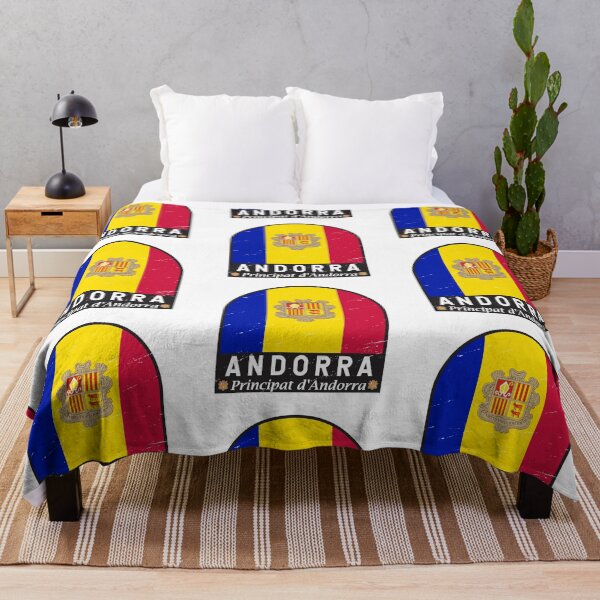 Item preview, Andorra Flag Emblem Distressed Vintage designed and sold by KrisSidDesigns.