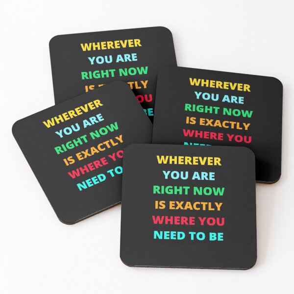 Item preview, WHEREVER YOU ARE RIGHT NOW IS EXACTLY WHERE YOU NEED TO BE designed and sold by Inspirationmotivation.