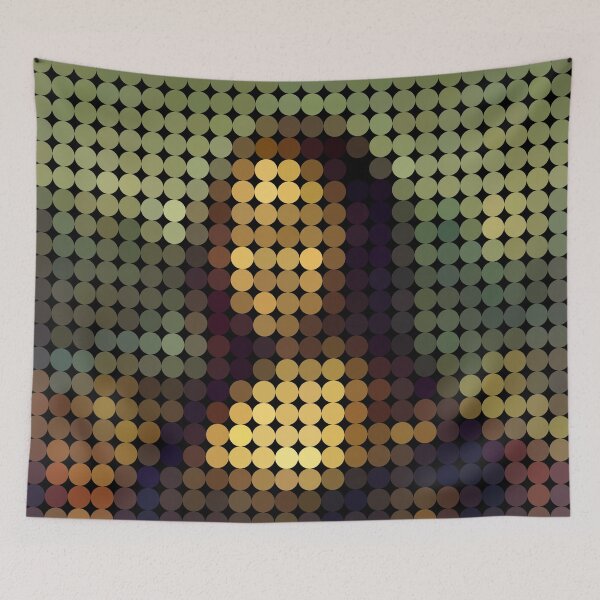 Item preview, Mona Lisa Pixel Dots (On Black) designed and sold by STUDIO-72.