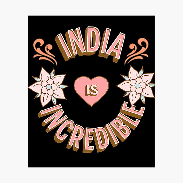 Item preview, India is Incredible - First Names - Birthday Gifts - Alliteration Fans designed and sold by epicthoughts.