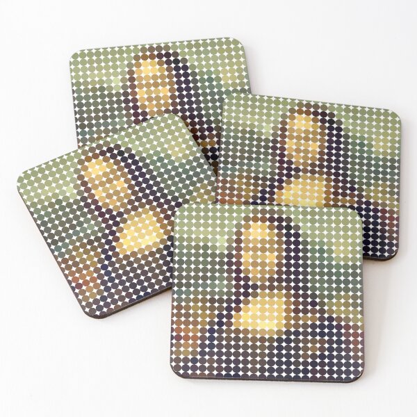 Item preview, Mona Lisa Pixel Dots (On White) designed and sold by STUDIO-72.
