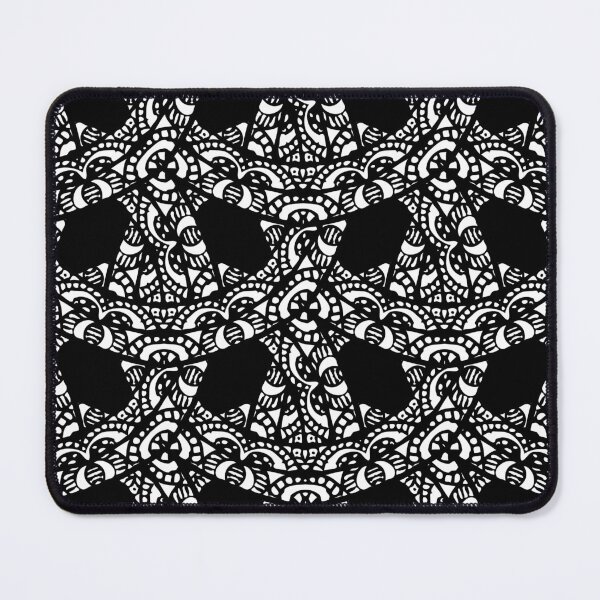 Item preview, Black and white intertwined mandala rings | Hand drawn doodle celtic pattern designed and sold by paldronma.