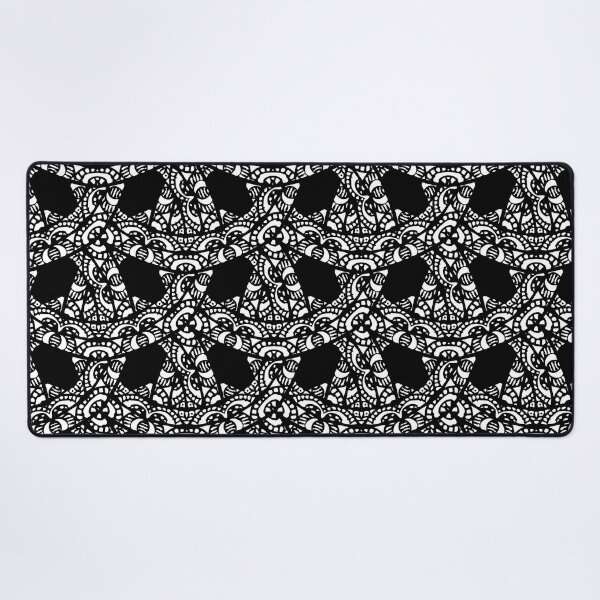 Item preview, Black and white intertwined mandala rings | Hand drawn doodle celtic pattern designed and sold by paldronma.