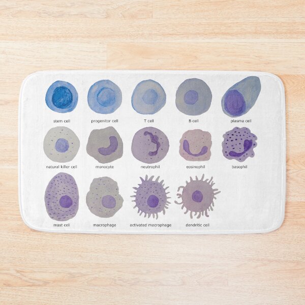 Item preview, Immune cells (watercolour) designed and sold by carmwong.