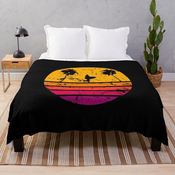 Item preview, Retro Vintage Surfer Girl Sunset Surfing Distressed designed and sold by joseartgel.