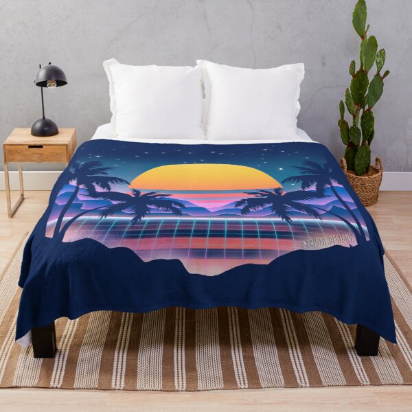 Item preview, Neon sunset - Cyberpunk vibe - Gradient sunset - Tropical - Palm trees designed and sold by Trista Designs.