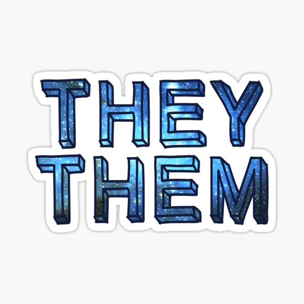 They / Them - Space Sticker