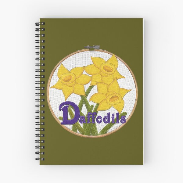 Item preview, Daffodils Felt Look on Embroidery Hoop | Cherie's Art(c)2022 designed and sold by CheriesArt.