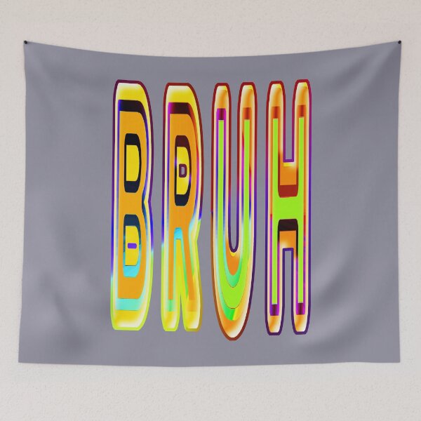 Item preview, "BRUH updated" 01 Aesthetic colorful text design by Code03 designed and sold by Code03.