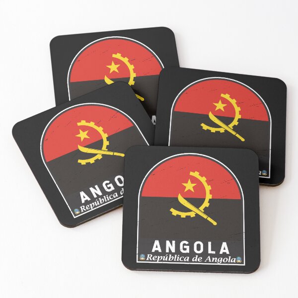 Item preview, Angola Flag Emblem Distressed Vintage designed and sold by KrisSidDesigns.