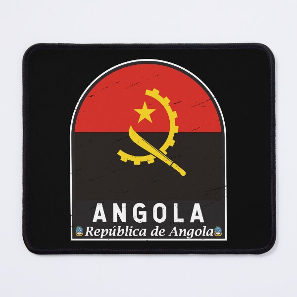 Item preview, Angola Flag Emblem Distressed Vintage designed and sold by KrisSidDesigns.