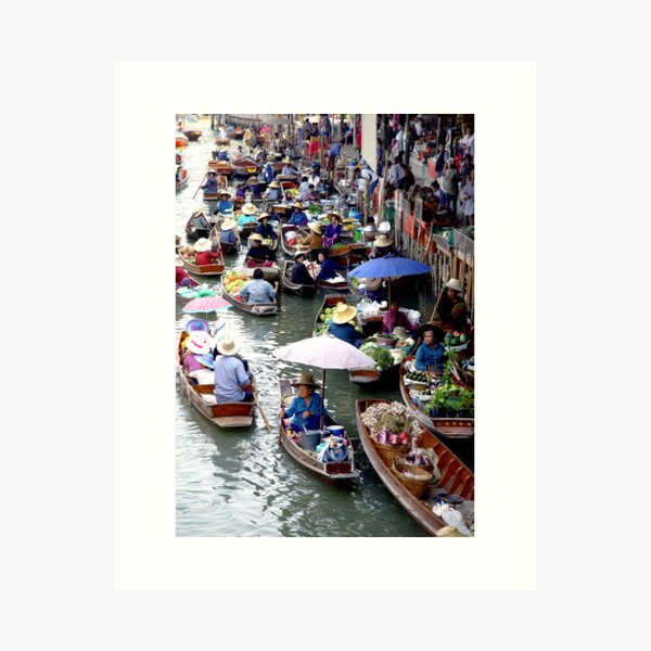 Floating Market Art Print