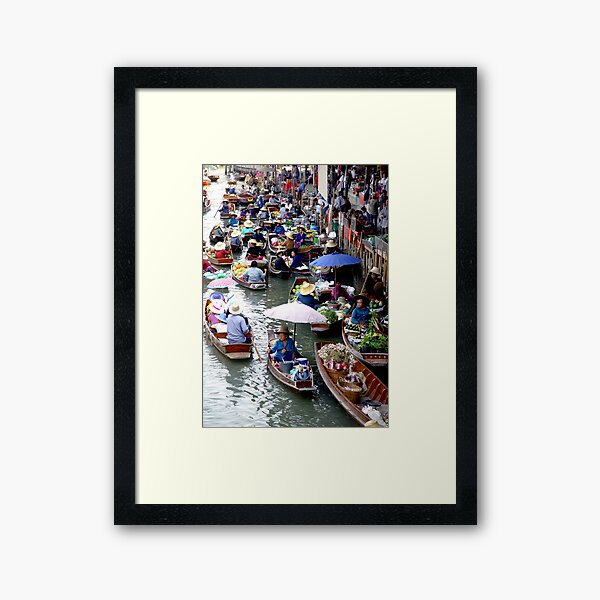Floating Market Framed Art Print
