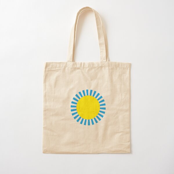 Ukraine sunflower design peace in blue and yellow Cotton Tote Bag