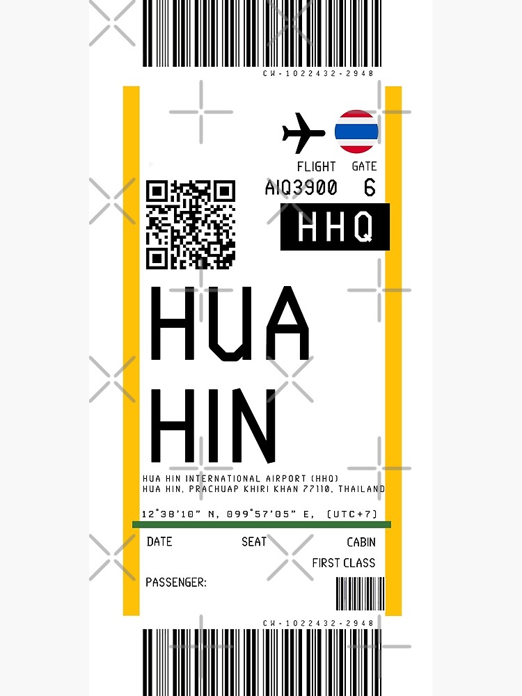 "Hua Hin airport (HHQ) Boarding Pass rickrolled" Poster by mamahao