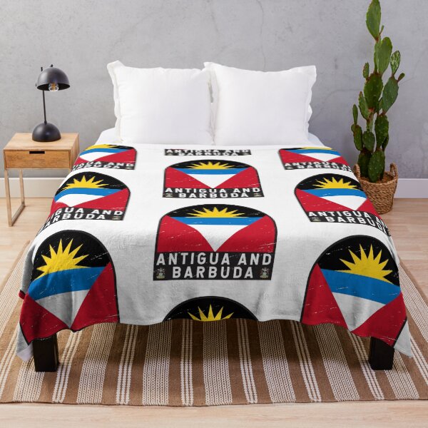 Item preview, Antigua and Barbuda Flag Emblem Distressed Vintage designed and sold by KrisSidDesigns.