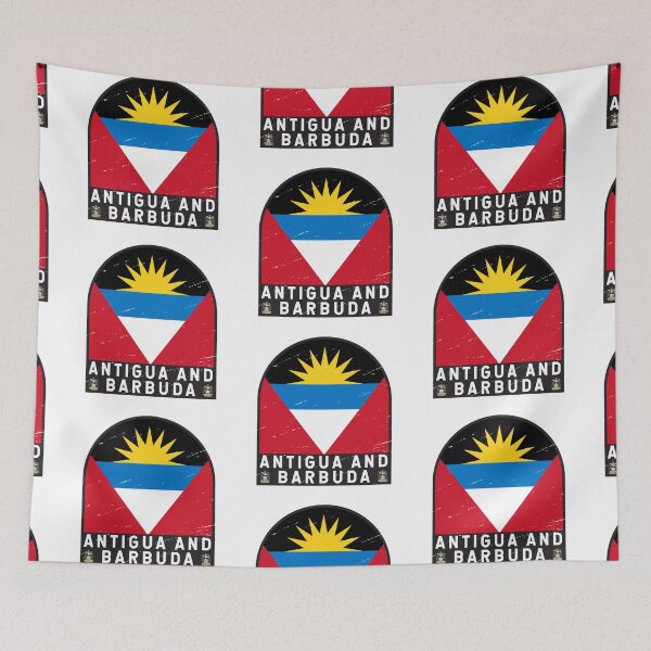 Item preview, Antigua and Barbuda Flag Emblem Distressed Vintage designed and sold by KrisSidDesigns.