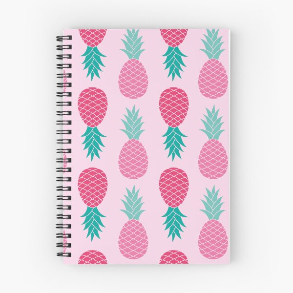 Item preview, Pink and Teal Pineapple Pattern on Pastel Pink Background designed and sold by Creative Wolf Design.