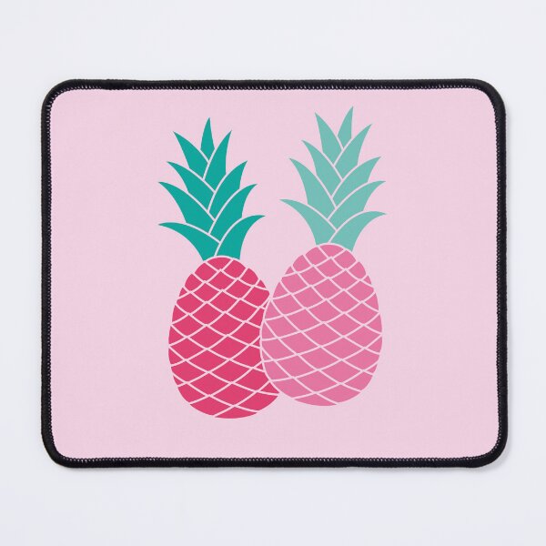 Item preview, Pink and Teal Pineapple Pattern on Pastel Pink Background designed and sold by Creative Wolf Design.