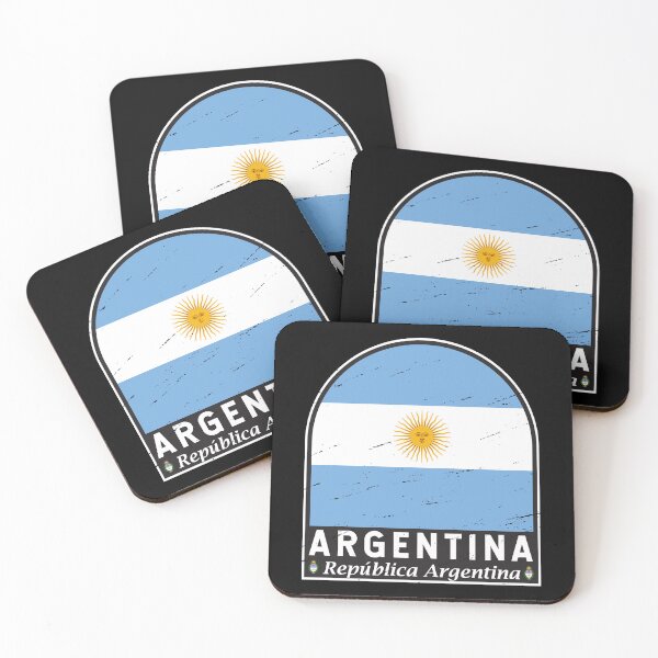 Item preview, Argentina Flag Emblem Distressed Vintage designed and sold by KrisSidDesigns.