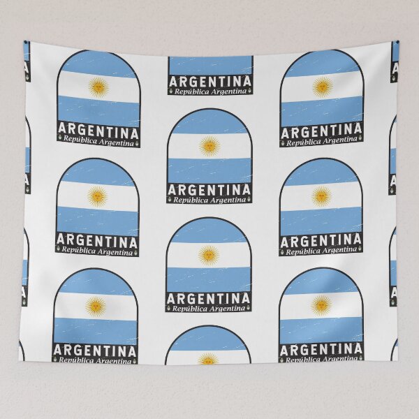 Item preview, Argentina Flag Emblem Distressed Vintage designed and sold by KrisSidDesigns.