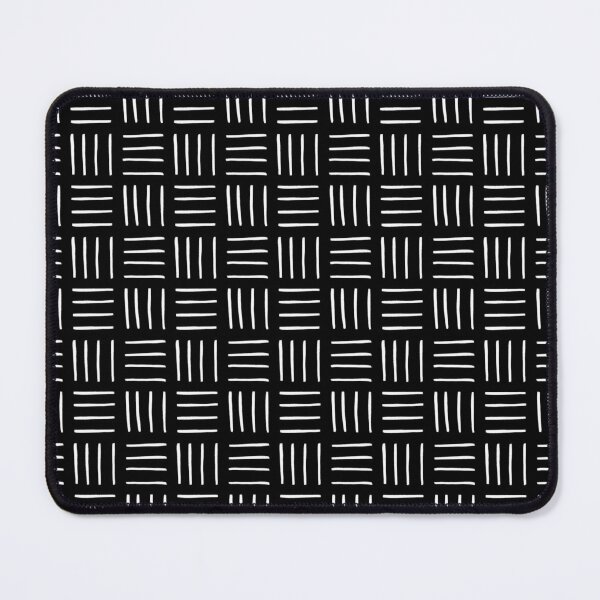 Item preview, Minimalist Weave Grid Pattern (white/black) designed and sold by Design Minds Boutique.