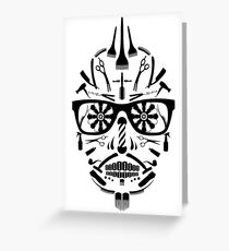 barbershop sugar skull Greeting Card