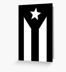 Puerto Rican Black Flag Greeting Card