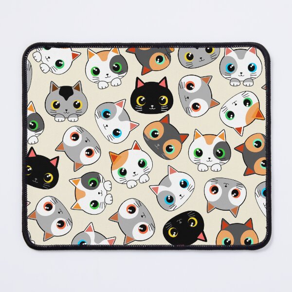 Item preview, Kitty Cats Kawaii Cute Characters Childhood Pattern designed and sold by BluedarkArt.