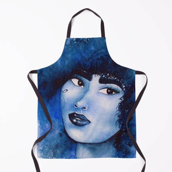 Item preview, Blue woman in traditional watercolour designed and sold by Chantellearts.