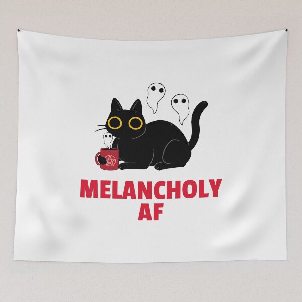 Item preview, Melancholy AF - Goth Nihilism for Nihilist Design designed and sold by Shirtlify.