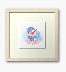 Piglet. Winter Framed Print