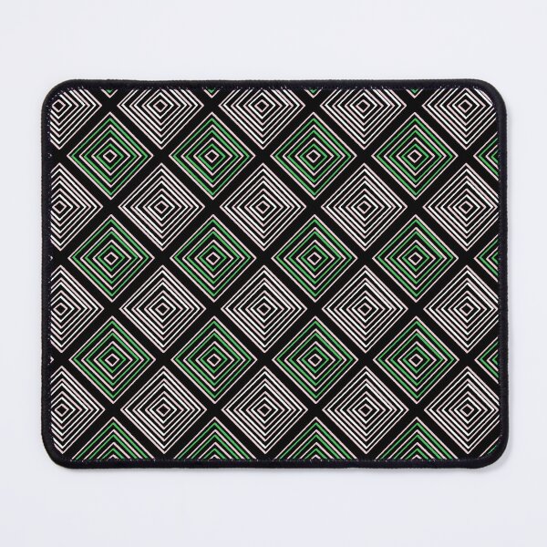 Item preview, Silver Pyramids with Green Seamless Pattern designed and sold by rhombusOnion.
