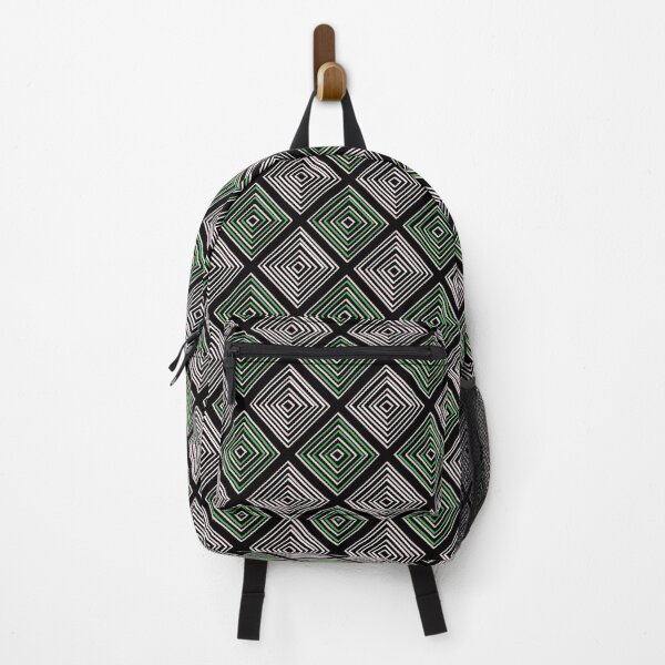 Item preview, Silver Pyramids with Green Seamless Pattern designed and sold by rhombusOnion.