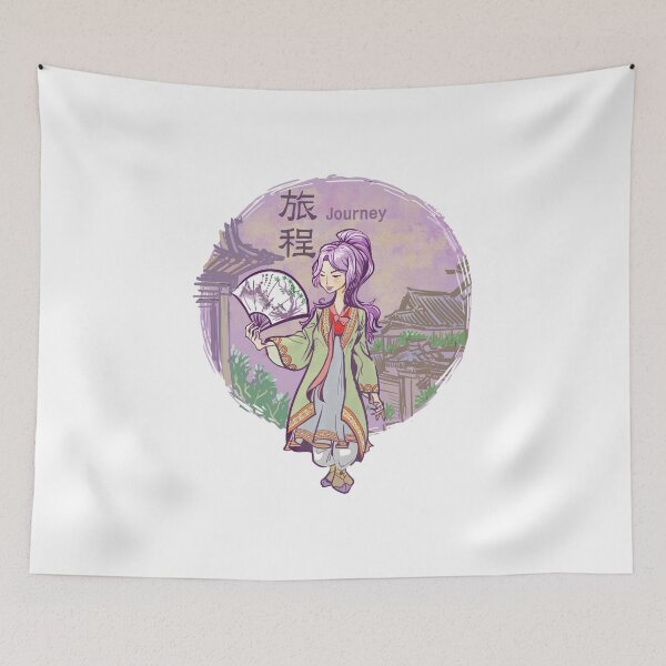 Item preview, Woman in Korean Traditional Clothes Walks On Old Street designed and sold by artredstar.