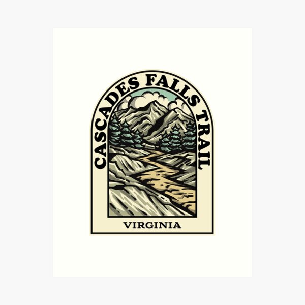 Item preview, Cascades Falls Trail Virginia hiking backpacking trail designed and sold by HalpinDesign.