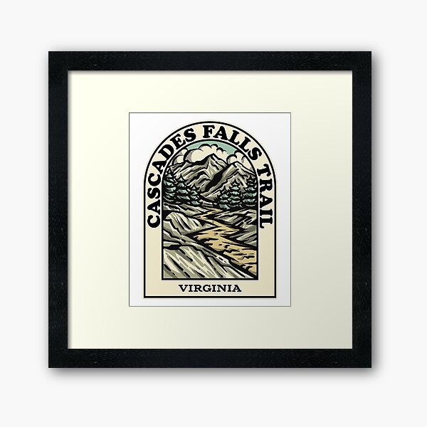 Item preview, Cascades Falls Trail Virginia hiking backpacking trail designed and sold by HalpinDesign.