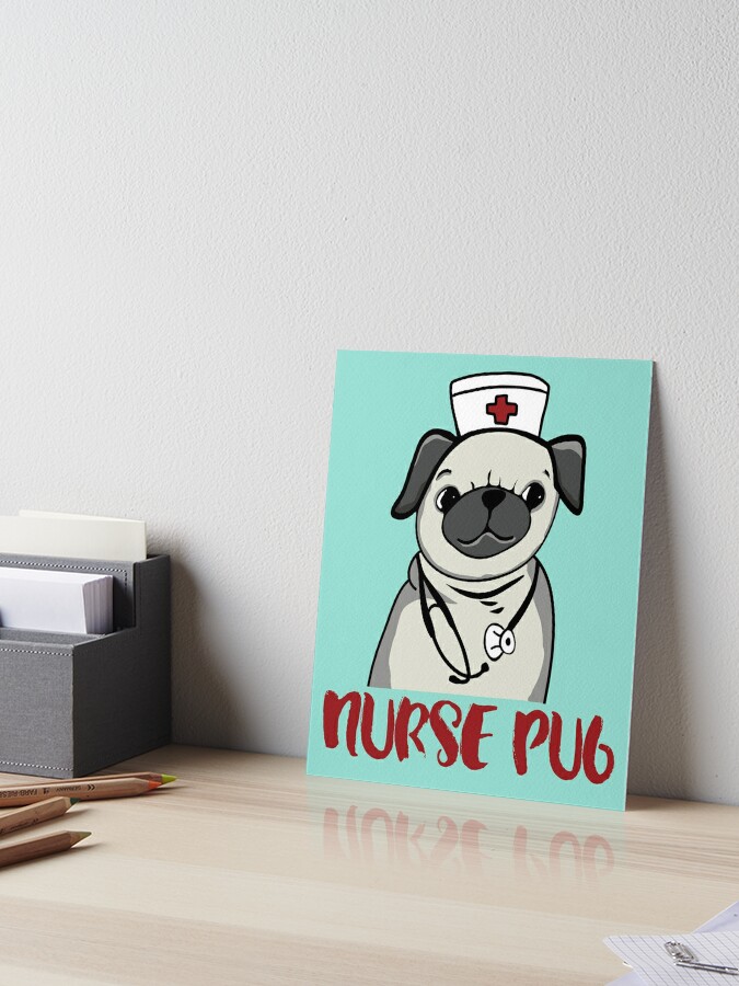 Nurse Pug, pug, dog, pet, nursing, LVN, RN, nurse practitioner, pug lovers,  nursing student, nurse, nurses Graphic T-Shirt Dress for Sale by  papillondesign