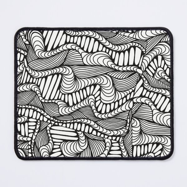 Item preview, Black and White Zentangle Wavy Doodle Design designed and sold by cherdoodles.