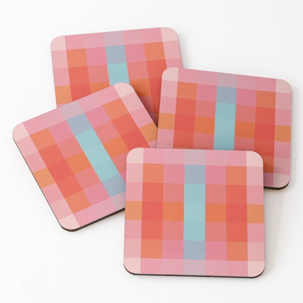 Item preview, Pink Red and Turquoise Square Pattern designed and sold by boltjesdesign.