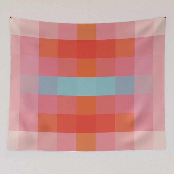 Item preview, Pink Red and Turquoise Square Pattern designed and sold by boltjesdesign.