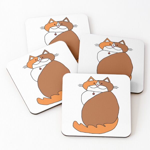 Item preview, Kevin the Ginger Cat Colored Line Drawing designed and sold by ellenhenry.