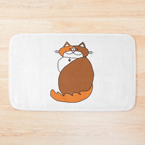 Item preview, Kevin the Ginger Cat Colored Line Drawing designed and sold by ellenhenry.