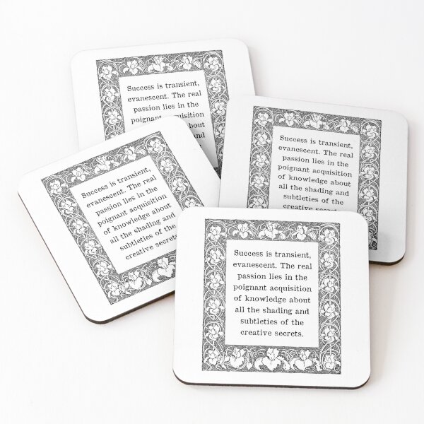 Item preview, Constantin Stanislavski Quote Success is transient, evanescent. The real passion lies in the poignant acquisition of knowledge about all the shading and subtleties of the creative secrets. designed and sold by violet-hope.