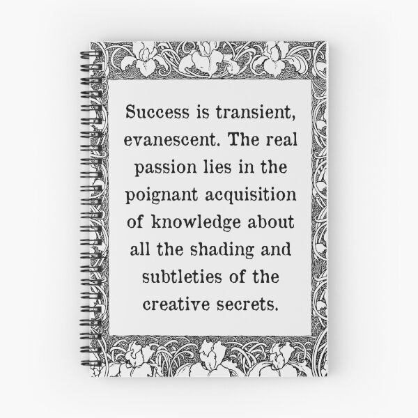 Item preview, Constantin Stanislavski Quote Success is transient, evanescent. The real passion lies in the poignant acquisition of knowledge about all the shading and subtleties of the creative secrets. designed and sold by violet-hope.