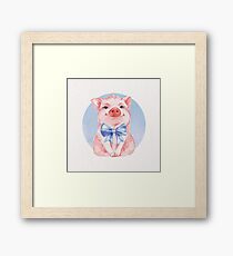 Happy Pig Framed Print